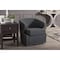 Baxton Studio Finley Mid-century Modern Grey Upholstered Swivel Armchair 123-6951 - alternate 5